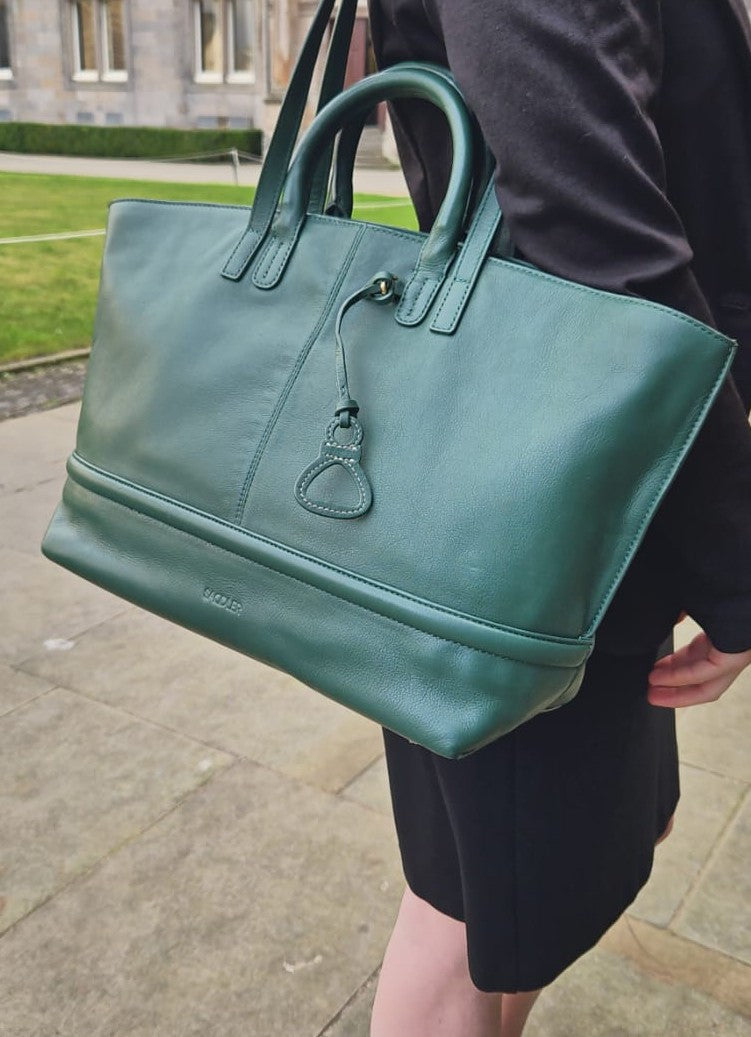 Victoria Large Leather Tote Bag. Handmade by artisans
